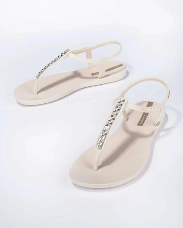 Sandale flip-flop për femra Ipanema, bezhë