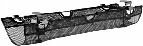 Tabakë kabllosh ICY BOX, metal rrjetë, 335x115x80 mm, e zezë