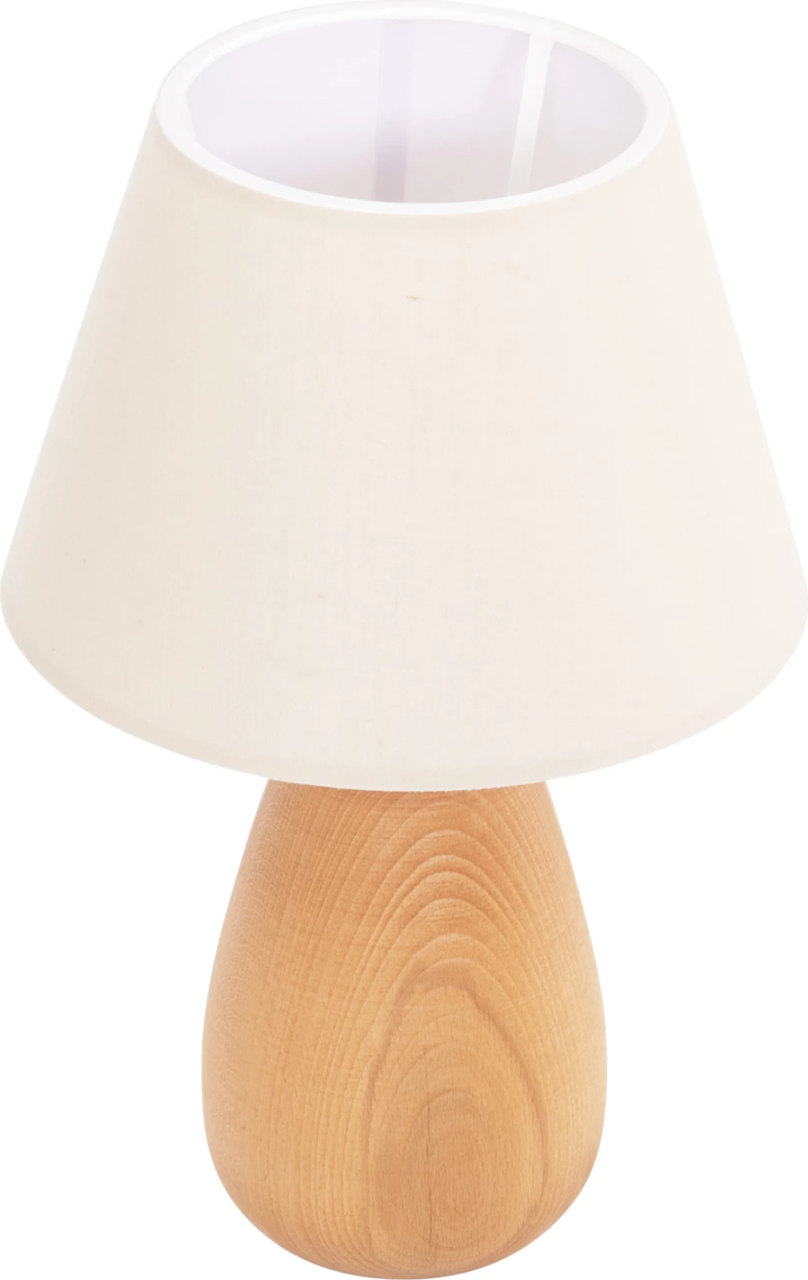 Llambë tavoline CONNI FH4710, ngjyrë krem e bardhë, bazë druri, Φ23x34H cm