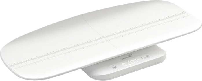 Peshore multifunksionale për beba Grownsy B12H, 30 g–150 kg, ekran touch, matës gjatësie 27\", e bardhë