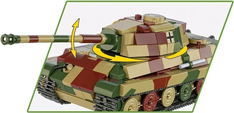 Set blloqesh Cobi Tiger II Königstiger, Historical Collection, 500 pjesë, Kamuflazh