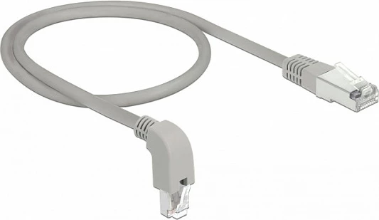 Kabllo rrjeti DeLOCK 85864 Cat6 0.5 m S/FTP RJ-45 këndore, gri