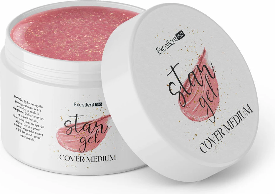 Xhel ndërtues për thonj për femra Excellent PRO Star Gel Building Cover Medium, 50g Cover Medium