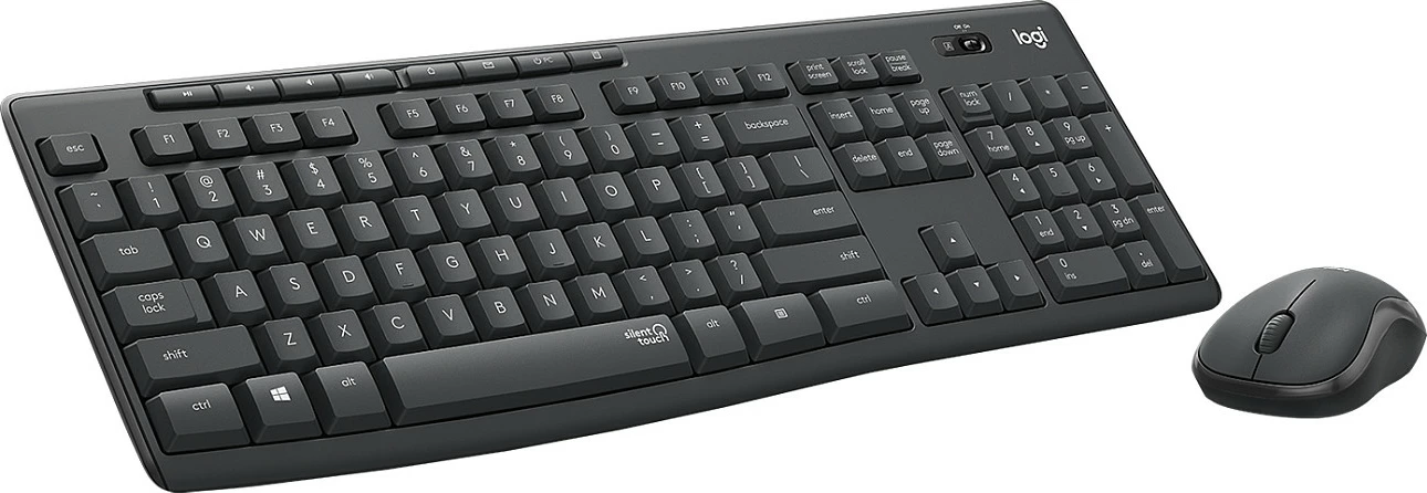 Set tastierë dhe maus Logitech MK295 Silent Wireless Combo, QWERTZ, i zi