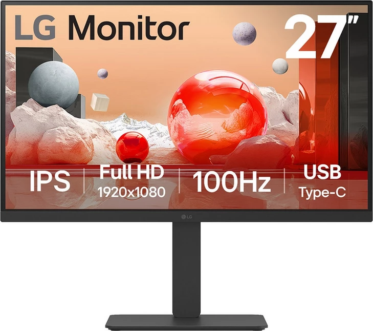 Monitor, LG, 27BA750-B.AEU, 27" Full HD 100Hz IPS, USB Type-C, e zezë