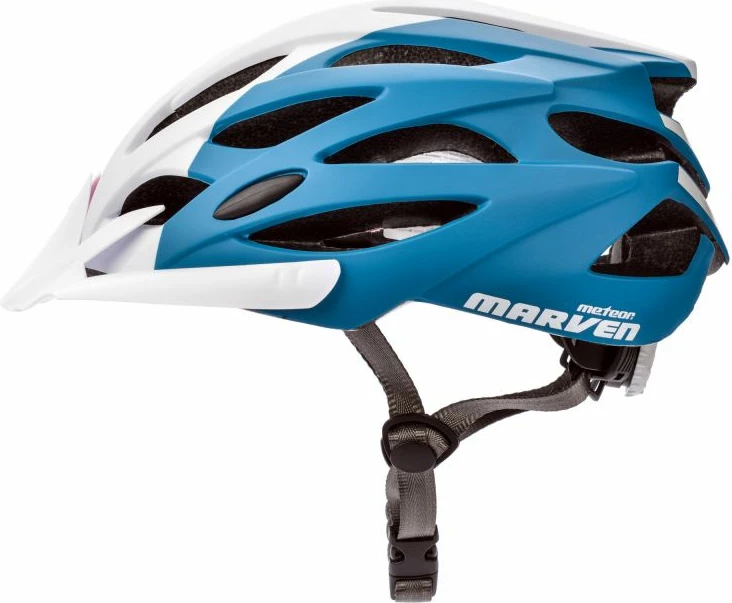 Helmetë biçiklete Meteor Marven 25177, rozë/bardhë/kaltër [Madhësia: Standarde]