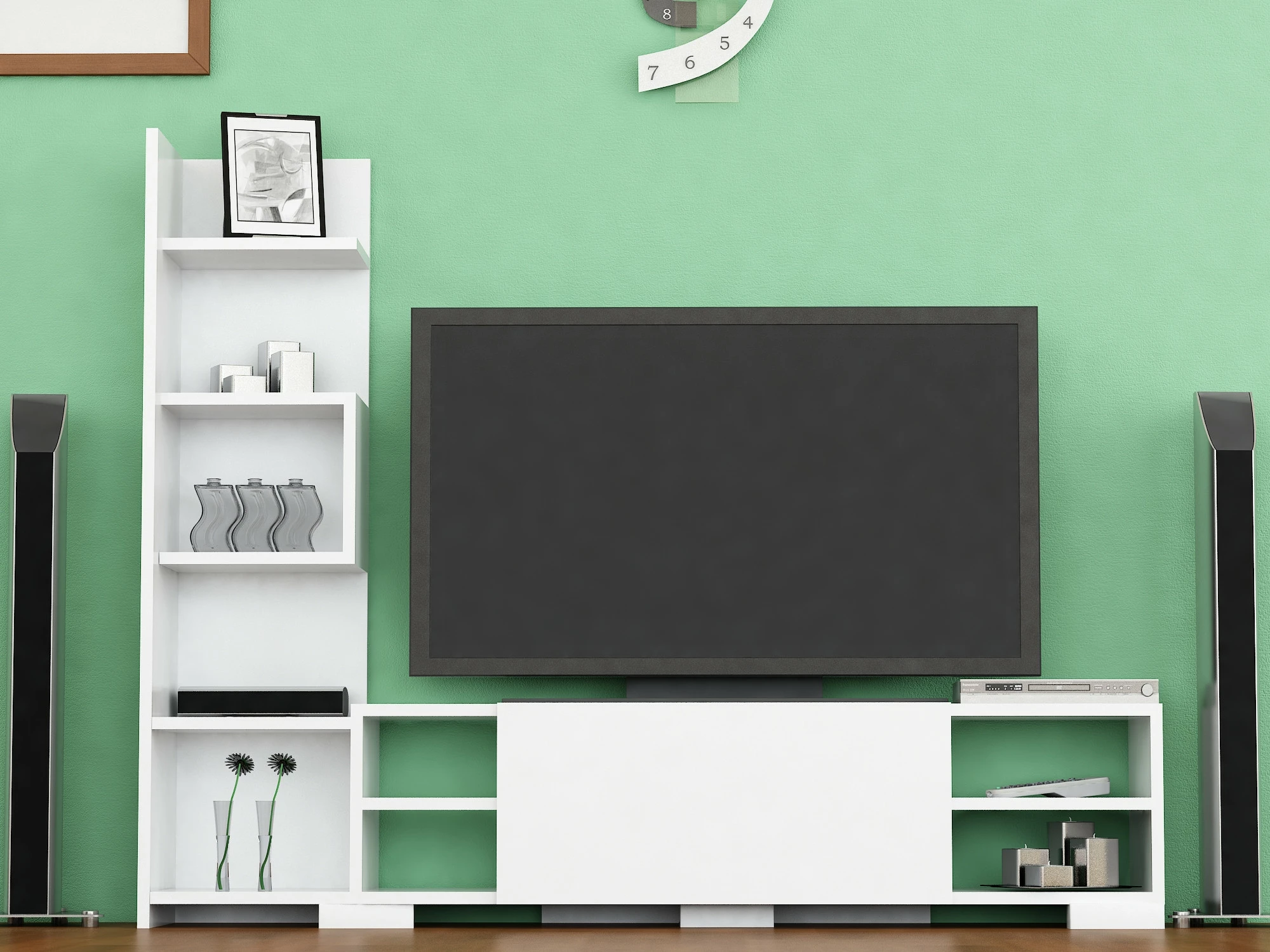 Komodë TV Hanah Home, Pera, e bardhë