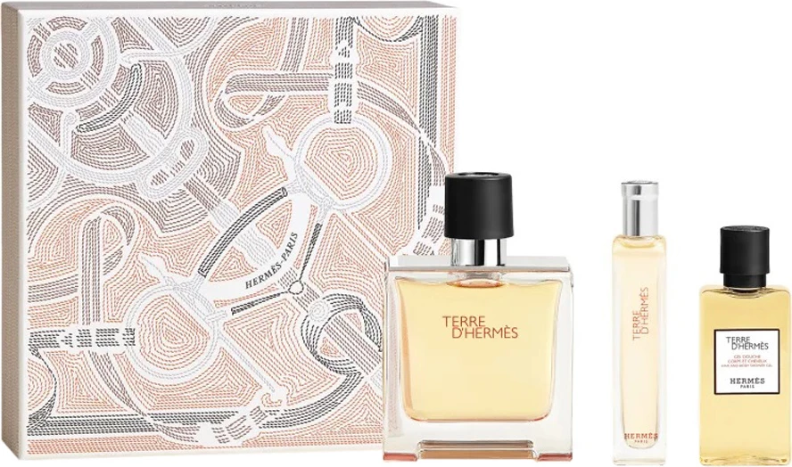 Set parfumesh për meshkuj Hermes Terre d'Hermes, 75ml + 15ml + 40ml