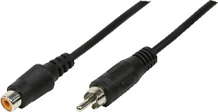 Kabllo zgjatëse audio LogiLink RCA/Cinch 5m, mashkull-në-femër, e zezë