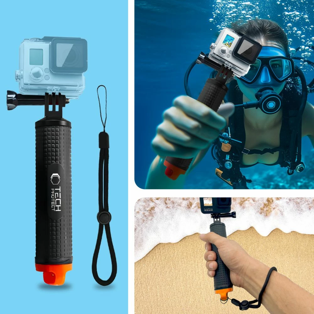 Dorezë lundruese Tech-Protect GA100 për GoPro/DJI, e zezë