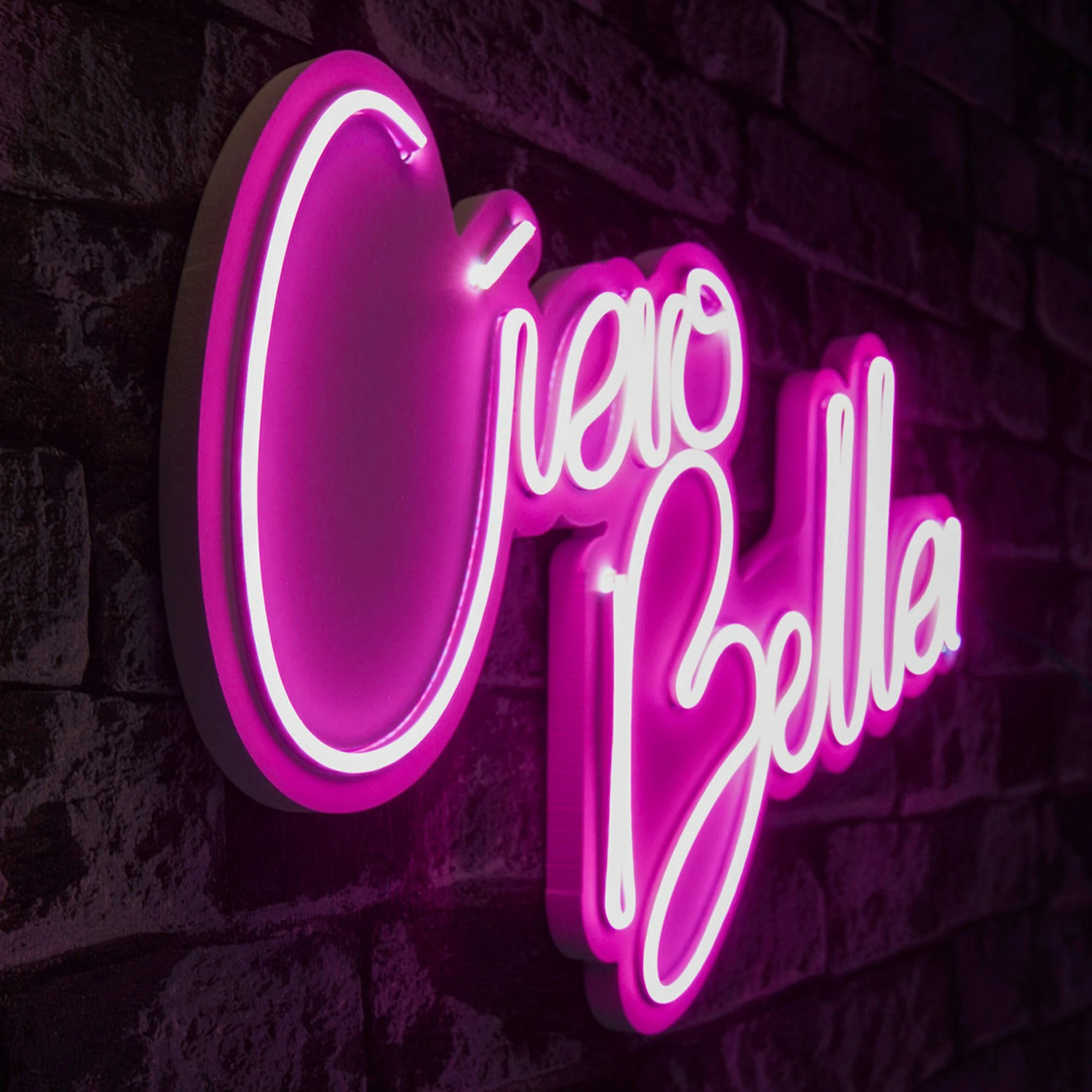 Dekor dritash LED plastike, Ciao Bella, rozë
