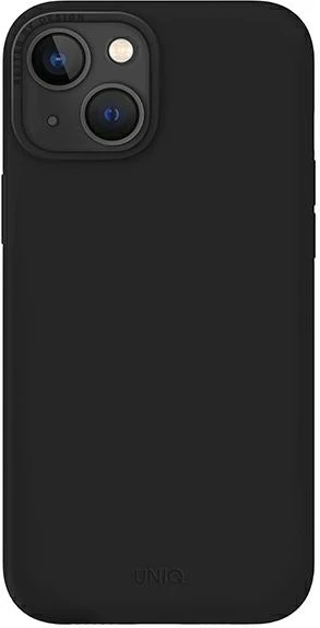 Mbështjellës UNIQ Lino për iPhone 14 Plus, silikon, i zi