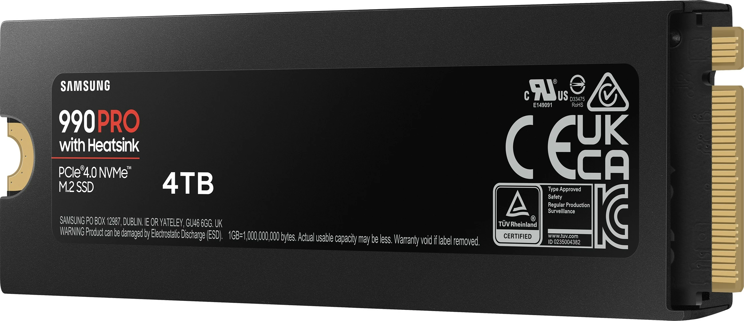 SSD Samsung 990 Pro, 4 TB, M.2, 7450 MB/s
