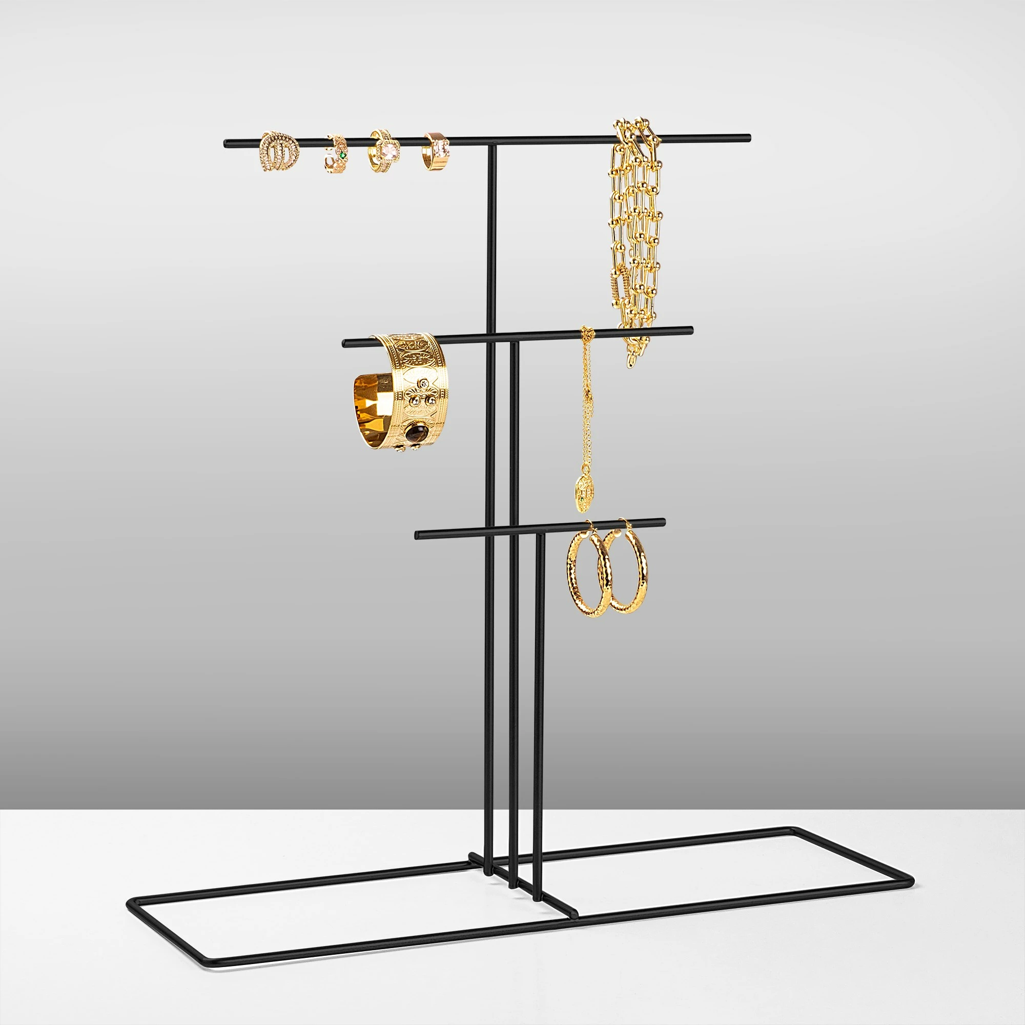 Organizues stoli për bizhuteri, dizajn Aberto, TK-006-B, ngjyrë e zezë