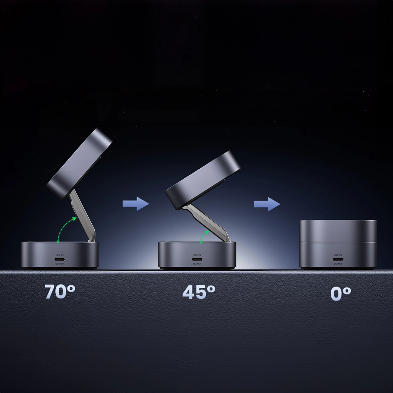 Karikues wireless 3-në-1 Ugreen W526 me MagSafe/Qi, USB-C, i zi