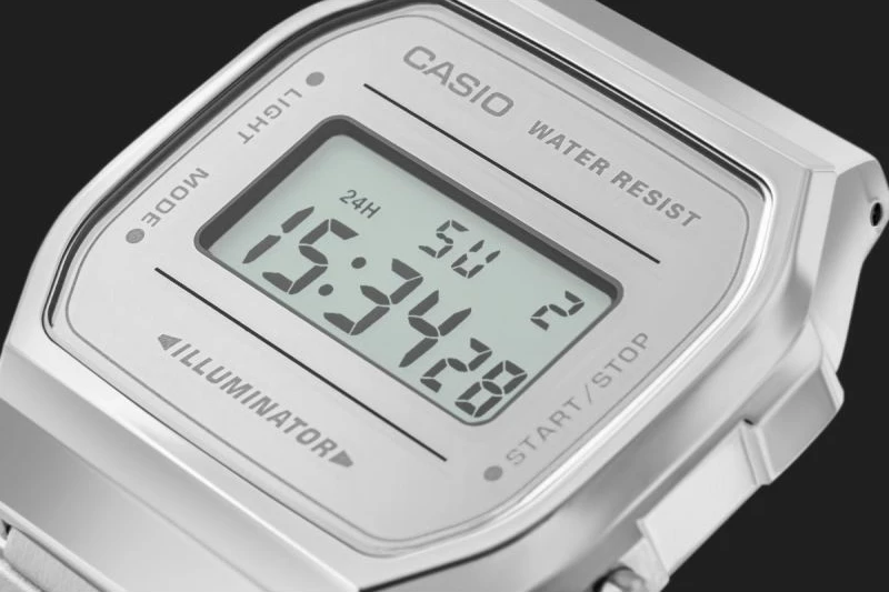 Orë dore për meshkuj Casio Vintage A168WEM-7EF, argjend