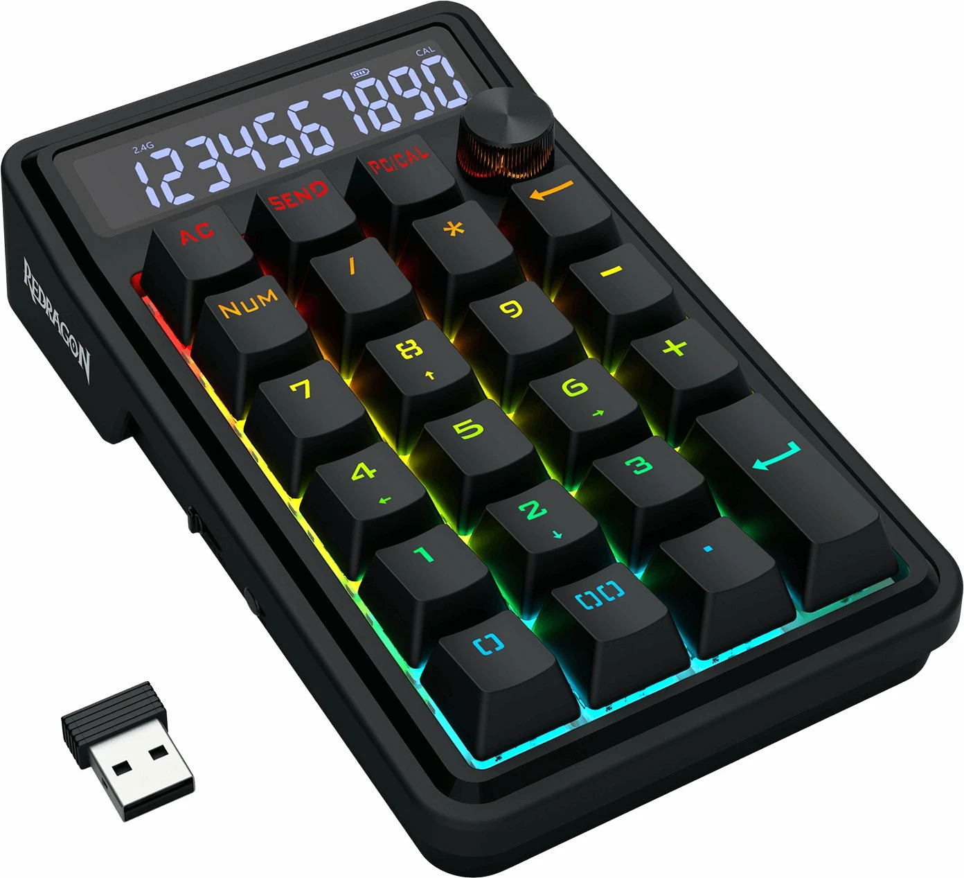 Tastierë mekanike Redragon K733 Cove K733-RGB-WL 60% RGB, USB/Bluetooth/2.4GHz, US layout, anti-ghosting, e zezë