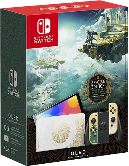 Konzolë Nintendo Switch OLED, 64GB, Zelda: Tears of the Kingdom Limited Edition, gold