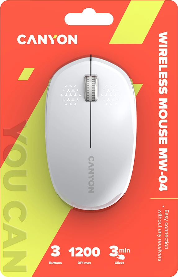 Maus CANYON MW-04, wireless Bluetooth, 1200 DPI, 3 butona, i bardhë