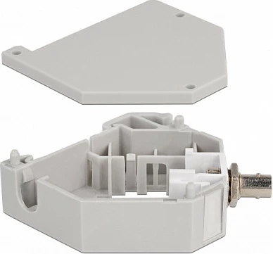 Adapter DIN rail DeLOCK Keystone ST Simplex femër-femër, gri/bardhë