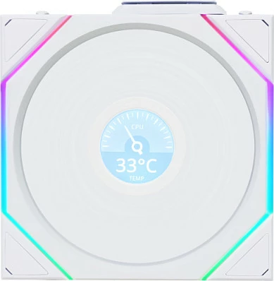 Ventilator kasë Lian Li UNI FAN TL LCD Wireless 120mm RGB, i bardhë