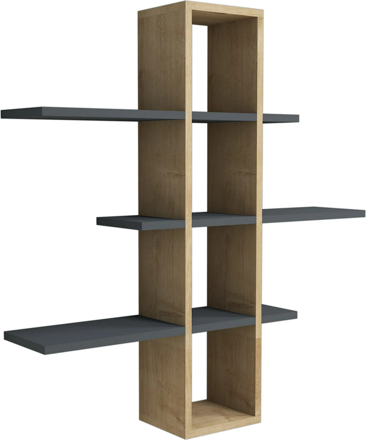 Raft muri Skye Decor, ngjyrë safir dhe antracit