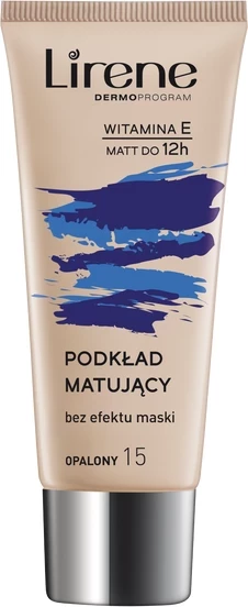 Krem pudër e lëngët Lirene NATURE MATTE, Tanned 15, 30 ml