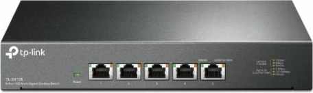 Switch TP-LINK TL-SX105, 5-Port 10G Multi-Gigabit, fanless, kasë metalike, e zezë