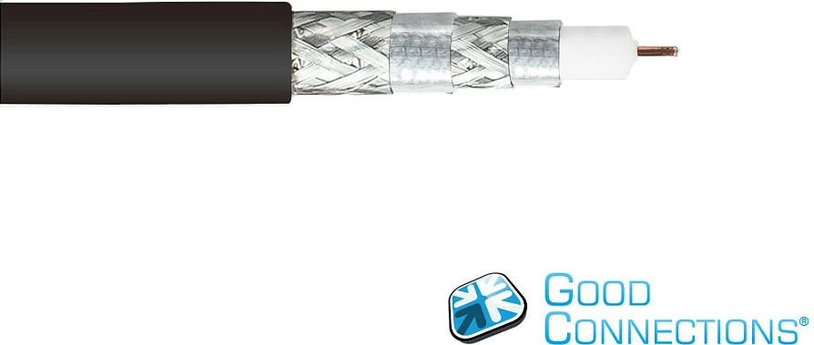 Kabllo antene TV GoodConnections SmartFLEX RG-6/U, 1.5m, 75Ω, e zezë
