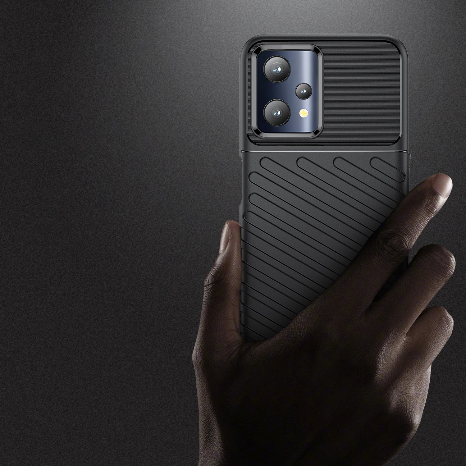 Mbështjellës Hurtel Thunder Case për Realme 9 Pro, i zi