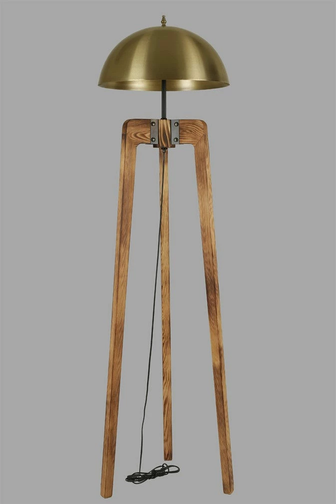 Llambë dyshemeje Opviq, ngjyrë arre dhe ari, retro, 170cm