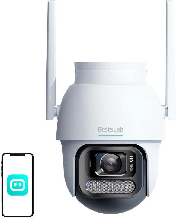 Kamerë sigurie IP Botslab PT W311, 3MP, Wi-Fi, rrotulluese, e bardhë