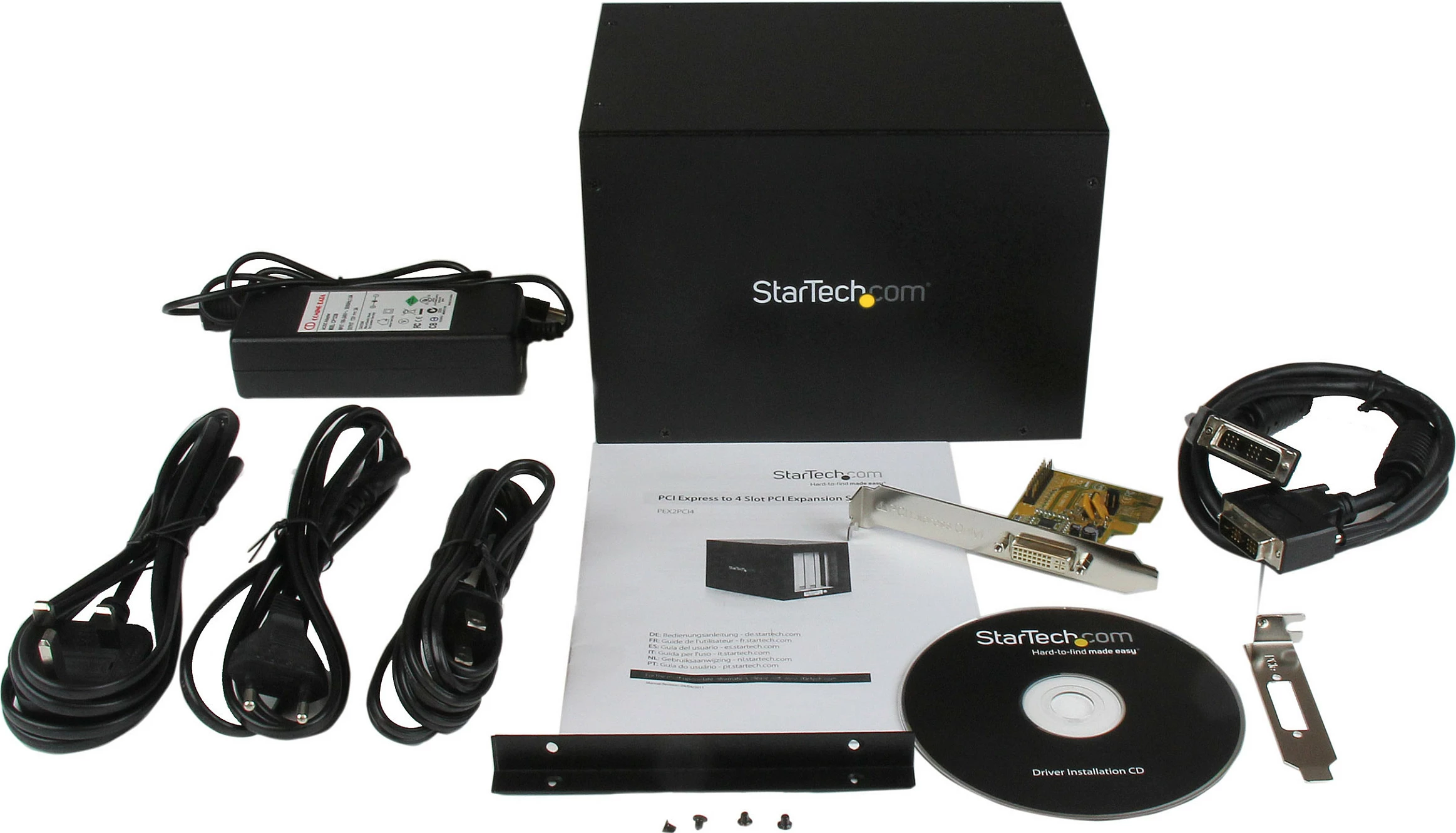 Kasë zgjerimi PCIe StarTech, 4 slote PCI, e zezë