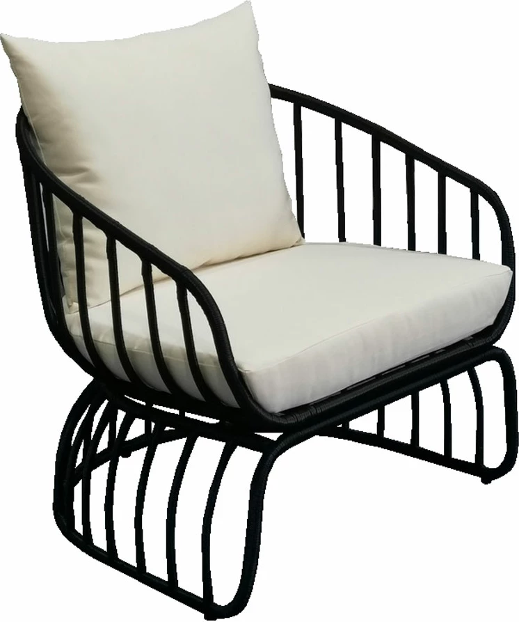 Karrige e ulët Misa, e zezë, 78x85x75