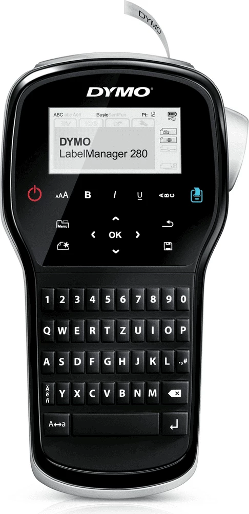 Pajisje etiketimi, Dymo, LabelManager 280 S0968970, shpejtësi printimi 15 mm/s, e zezë