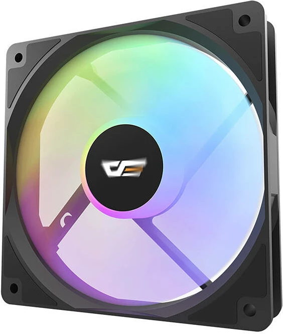 Kasë ventilator Darkflash CL12, 120x120 mm, LED, e zezë