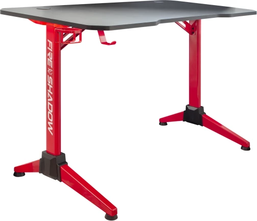 Tavolinë Gaming White Shark, Fire Shadow, RGB, e kuqe/hiri