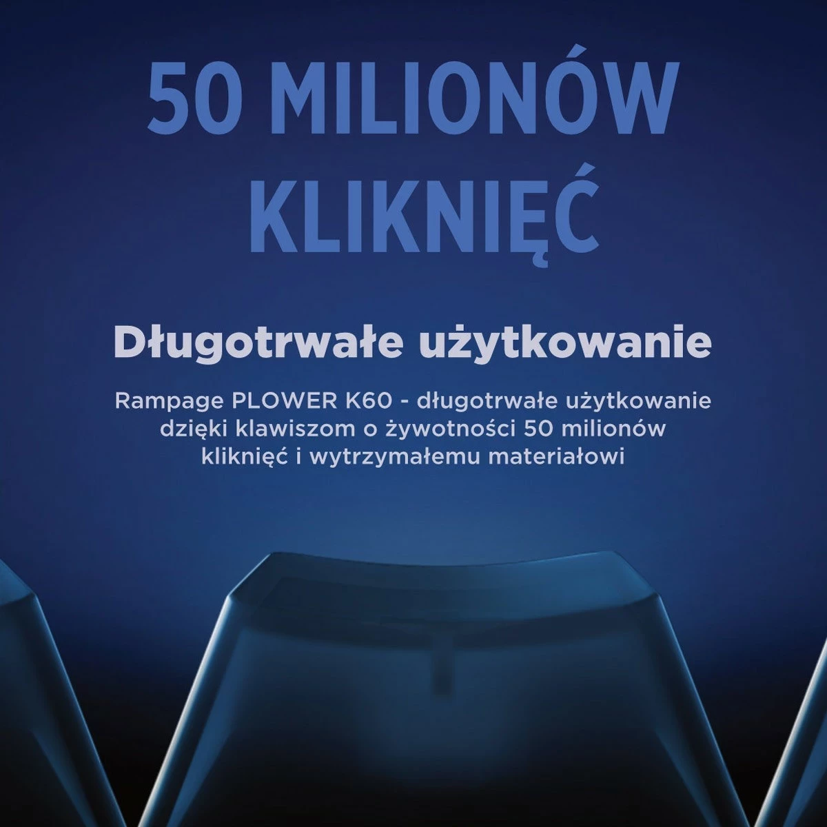 Tastierë mekanike Rampage PLOWER K60, RMP Blue, e bardhë