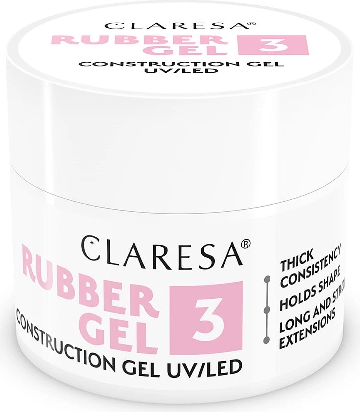 Xhel ndërtues për thonj Claresa Rubber Gel 3, 45g