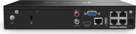 Regjistrues video rrjeti (NVR) PoE+ 4-kanalësh TP-LINK VIGI NVR1004H-4P, 4K HDMI, 4x PoE+ 53 W, i zi