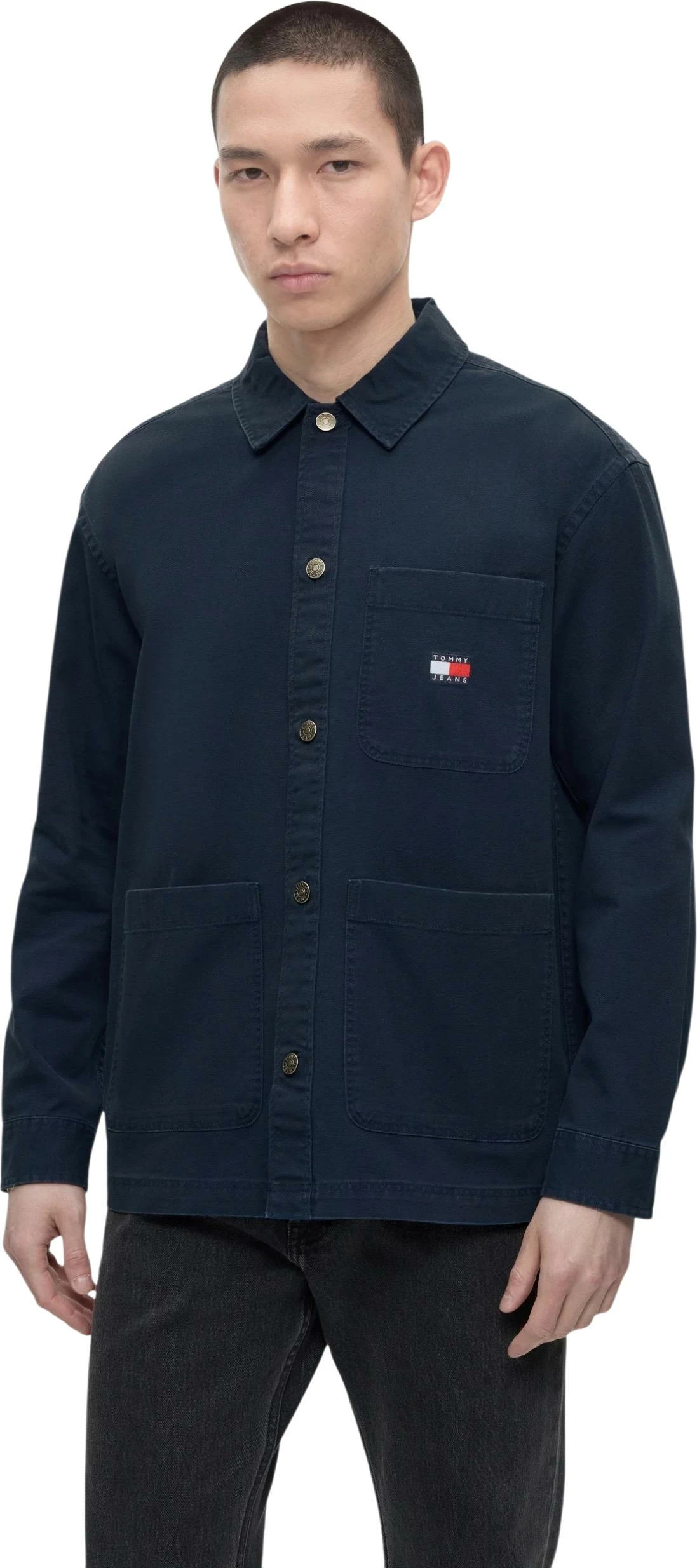 Këmishë për meshkuj Tommy Hilfiger Jeans DM0DM20236, e kaltër e errët [Madhësia: S]