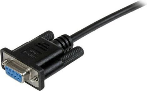Kabllo seriale StarTech SCNM9FF2MBK, RS232 Null Modem, DB9 F/F, 2 m, e zezë