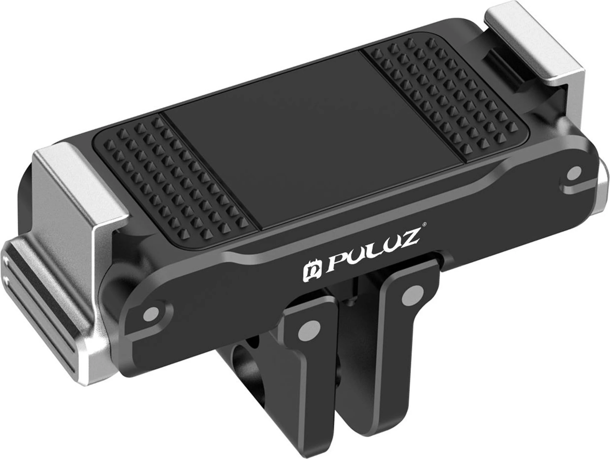 Mbajtës magnetik metalik me çlirim të shpejtë, Puluz, PU794B, për DJI Osmo Nano, alumin, me cold shoe dhe vidë 1/4", i zi