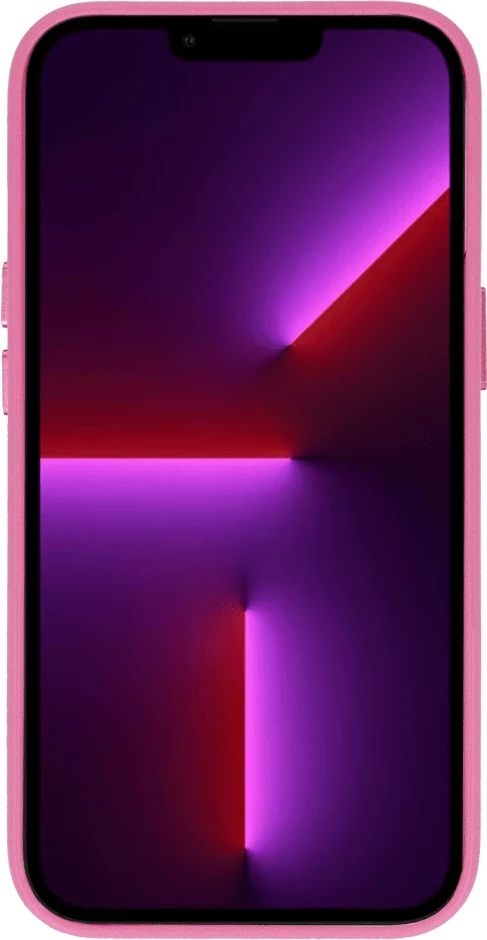 Mbështjellës ONASI MagSafe për iPhone 14, lëkurë + silikon, rozë