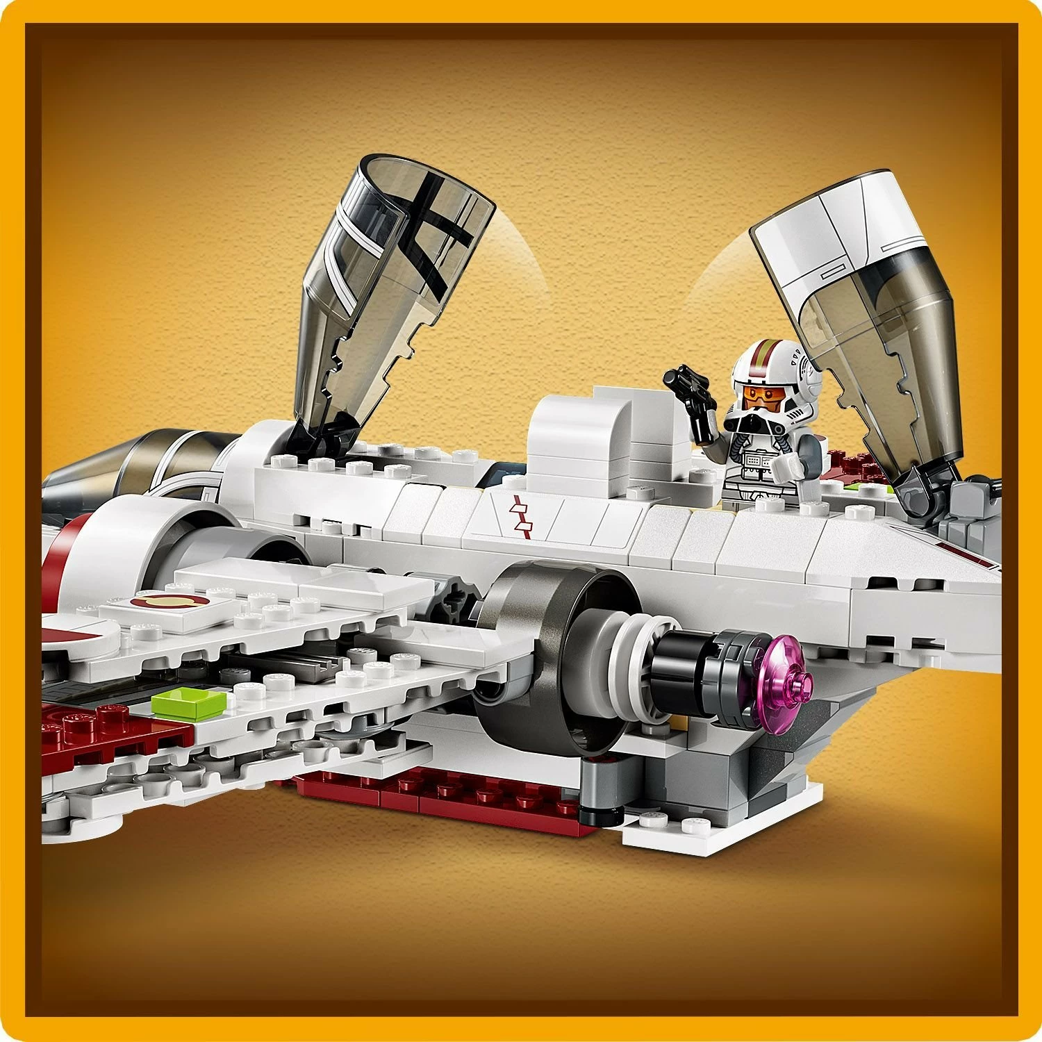 Set ndërtimi LEGO Star Wars ARC-170 Fighter 75402, 497 pjesë, 9+ vjeç, bardhë/kuqe
