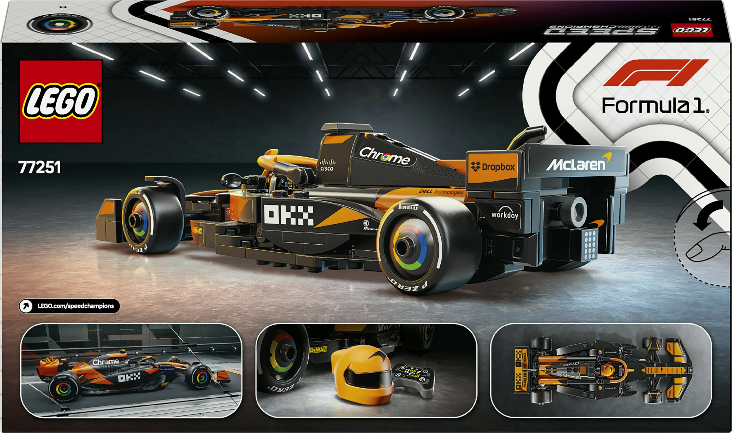 Set ndërtimi LEGO McLaren F1® Team MCL38, 269 pjesë, shumëngjyrësh