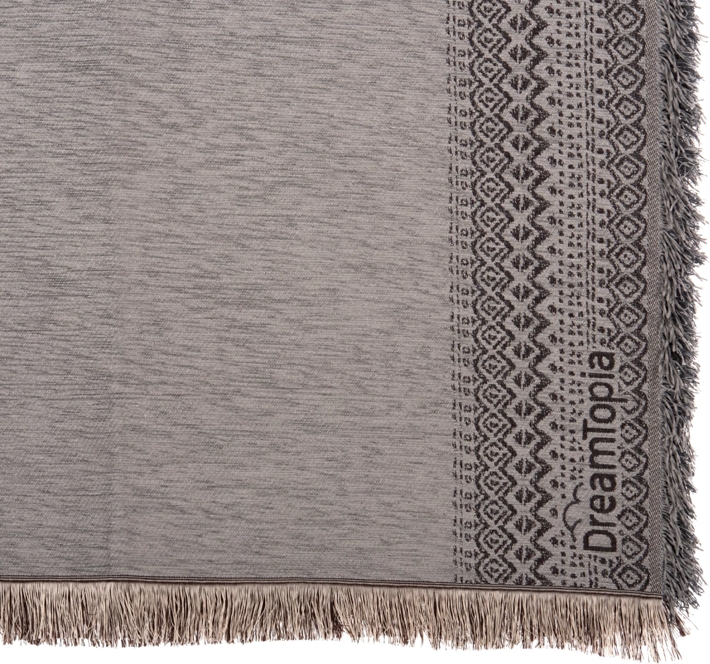 Mbulesë divani me franja DREAMTOPIA FH12165.05 ngjyrë gri e çelët 295X170 cm