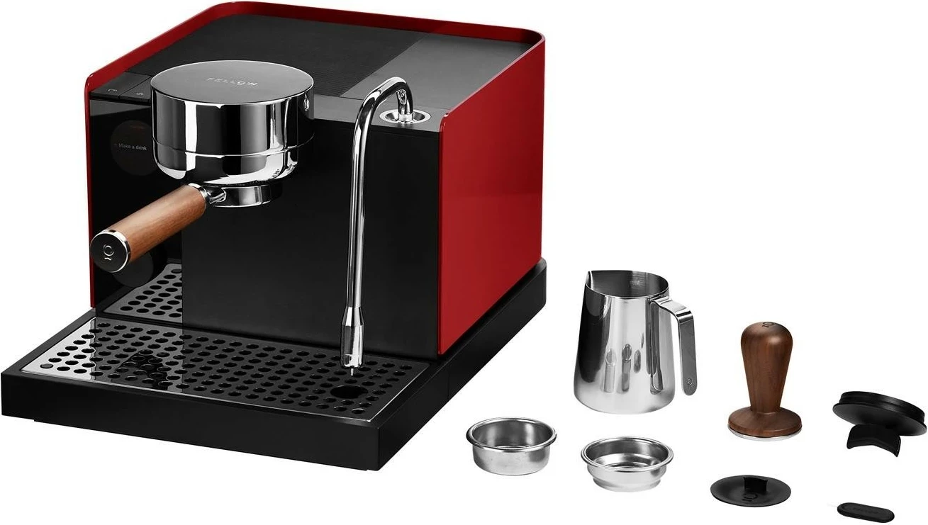 Aparat espresso Fellow Series 1, Wi‑Fi, ekran LCD, për kafe të bluar, i kuq