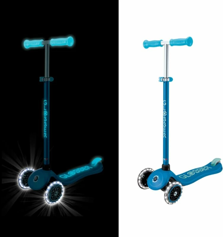 Trotinet për fëmijë Globber PRIMO PLUS GLOW LIGHTS 443-100, petrol blue