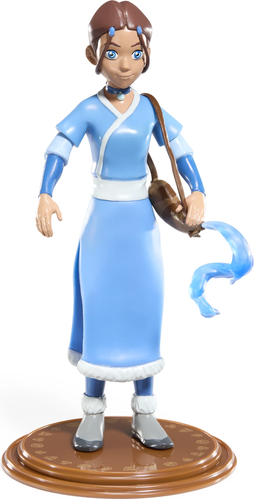 Figurinë koleksionuese Noble Collection Bendyfigs Katara 18 cm, blu, me stand